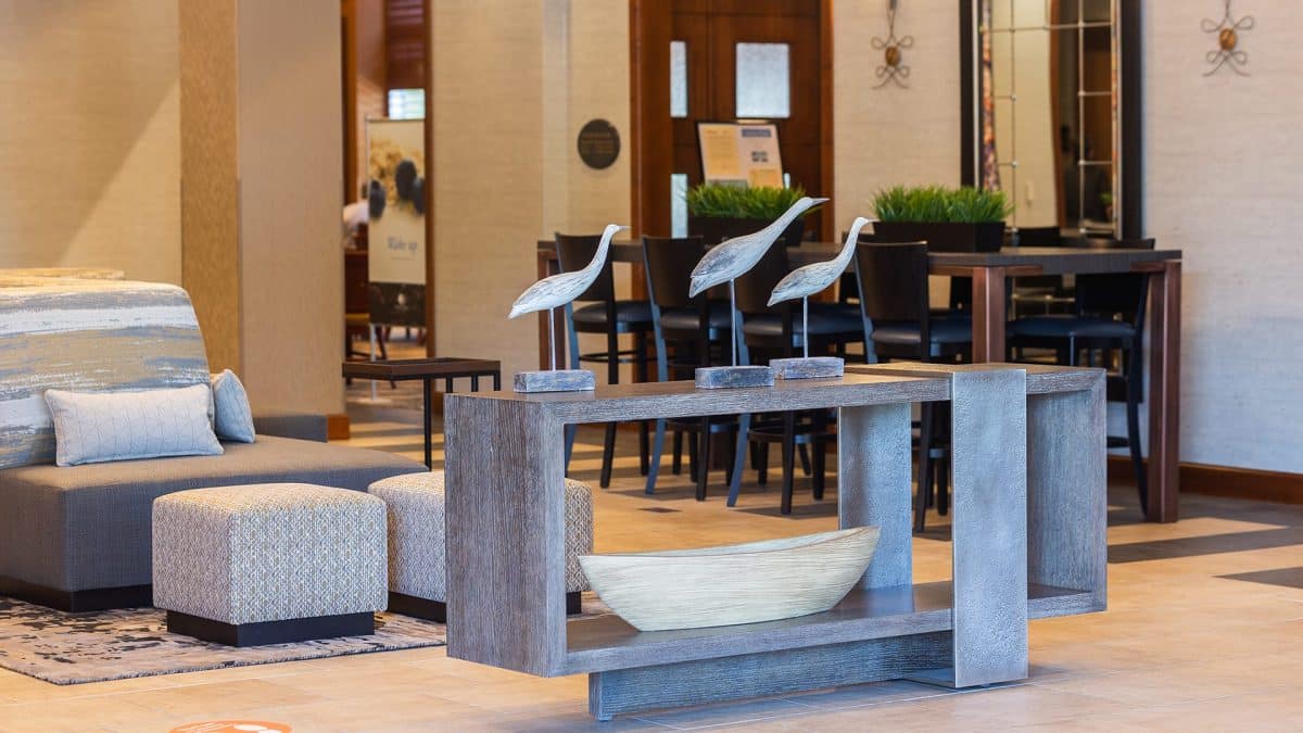 A table with birds on it