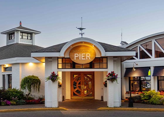A building with a sign on the front